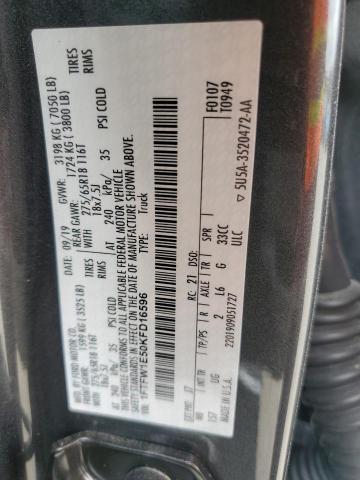 2019 FORD F150 CREW 1FTFW1E50KFD16596