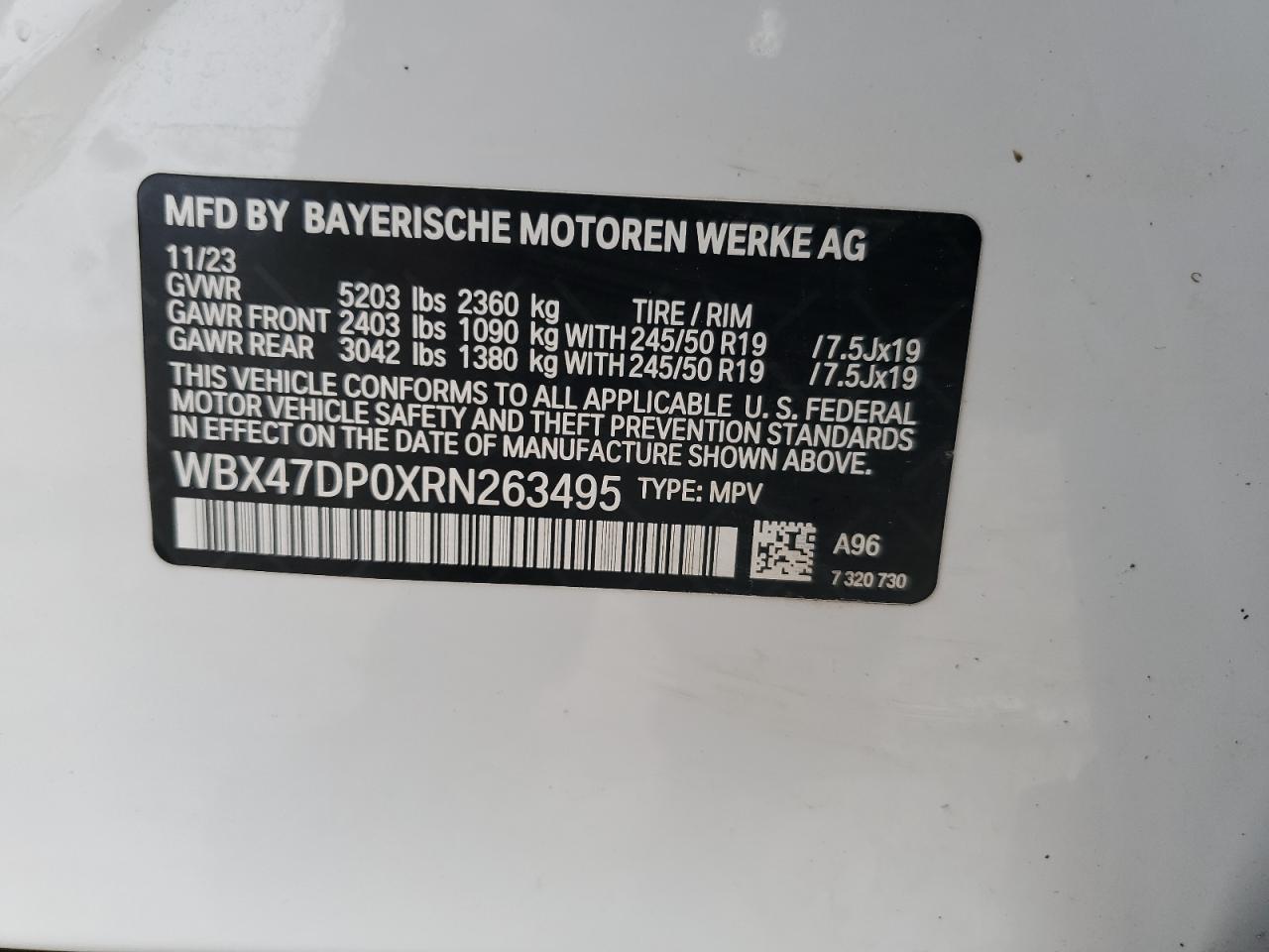 Lot #3029332695 2024 BMW X3 SDRIVE3