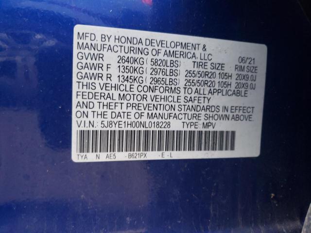 2022 ACURA MDX A-SPEC - 5J8YE1H00NL018228