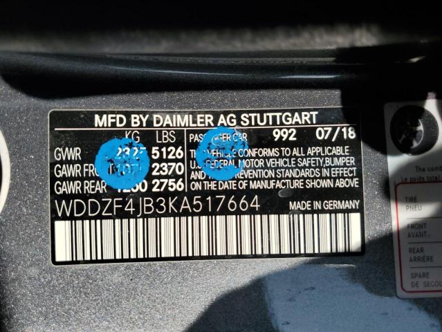 VIN WDDZF4JB3KA517664 2019 MERCEDES-BENZ E-CLASS no.12