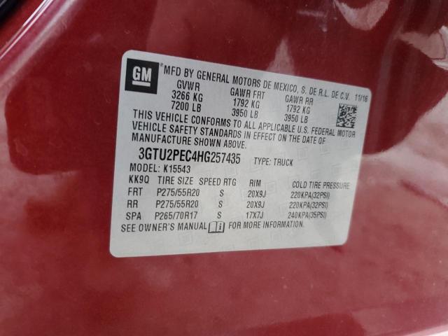 2017 GMC SIERRA K15 - 3GTU2PEC4HG257435