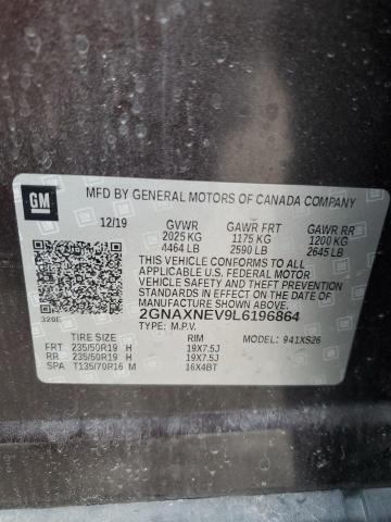 2020 CHEVROLET EQUINOX PR - 2GNAXNEV9L6196864