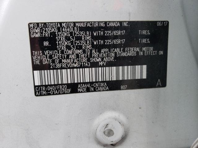 2017 TOYOTA RAV4 LE - 2T3BFREV0HW671143