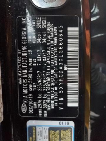 5XYPGDA30LG660645 2020 KIA SORENTO