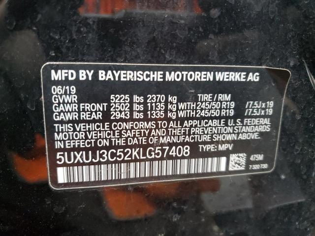 2019 BMW X4 XDRIVE3 - 5UXUJ3C52KLG57408