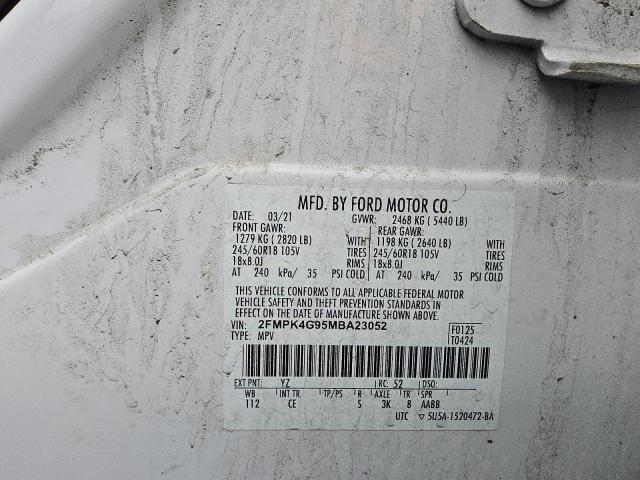 VIN 2FMPK4G95MBA23052 2021 FORD EDGE no.13