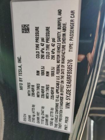 2024 TESLA MODEL 3 - 5YJ3E1EA6RF858576