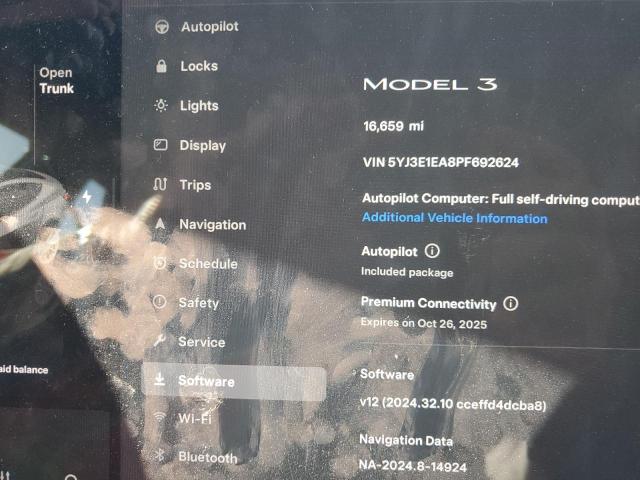 VIN 5YJ3E1EA8PF692624 2023 TESLA MODEL 3 no.9