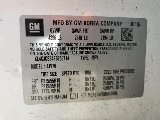 2015 BUICK ENCORE - KL4CJCSB4FB268714
