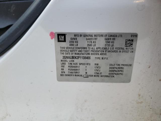 2015 CHEVROLET EQUINOX LT - 2GNALBEK2F1138466
