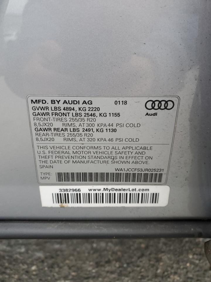 Lot #3034342115 2018 AUDI Q3 PREMIUM