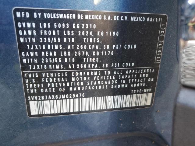 2018 VOLKSWAGEN TIGUAN SE - 3VV2B7AX6JM029476