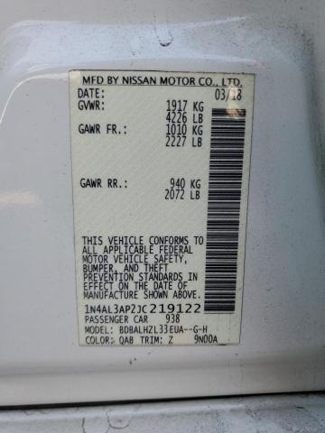 2018 NISSAN ALTIMA 2.5 - 1N4AL3AP2JC219122