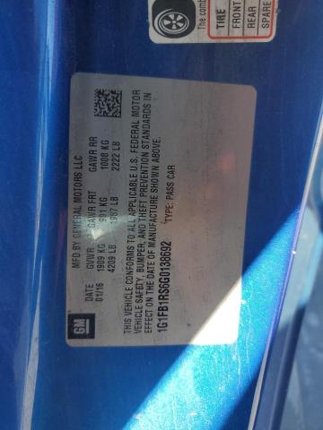 2016 CHEVROLET CAMARO LT - 1G1FB1RS6G0138692