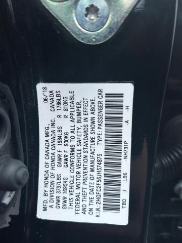 VIN 2HGFC2F56JH574875 2018 HONDA CIVIC no.10