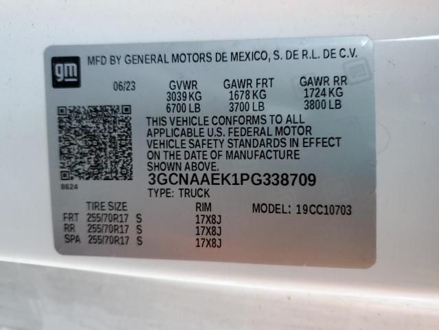 VIN 3GCNAAEK1PG338709 2023 CHEVROLET ALL MODELS no.13