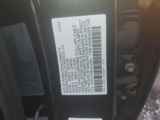 VIN 1HGCV1F49NA102253 2022 HONDA ACCORD no.13