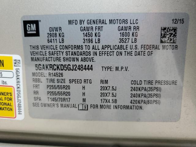 2016 BUICK ENCLAVE - 5GAKRCKD5GJ248444