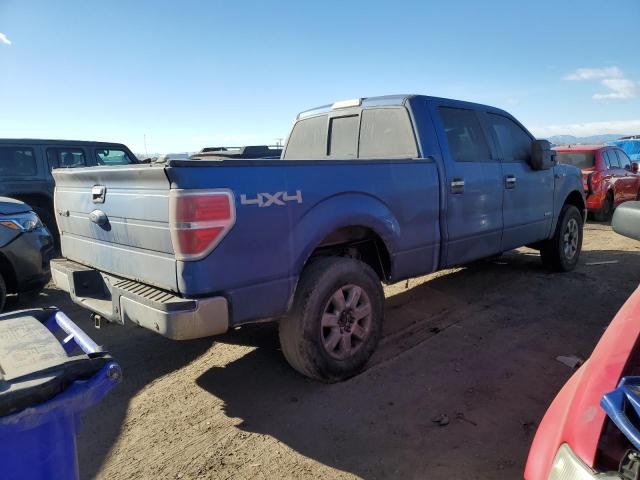 FORD F150 SUPER 2013 blue crew pic gas 1FTFW1ET2DKD90126 photo #4