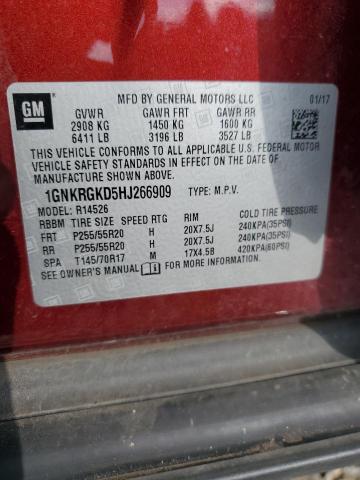 2017 CHEVROLET TRAVERSE L - 1GNKRGKD5HJ266909