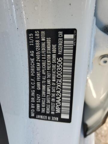 2016 PORSCHE PANAMERA 2 - WP0AA2A7XGL003506