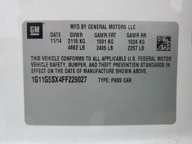 2015 CHEVROLET MALIBU LTZ 1G11G5SX4FF229027