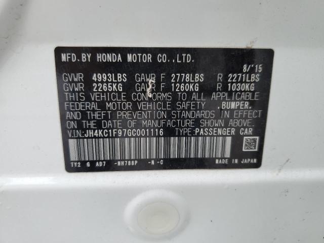 2016 ACURA RLX ADVANC JH4KC1F97GC001116