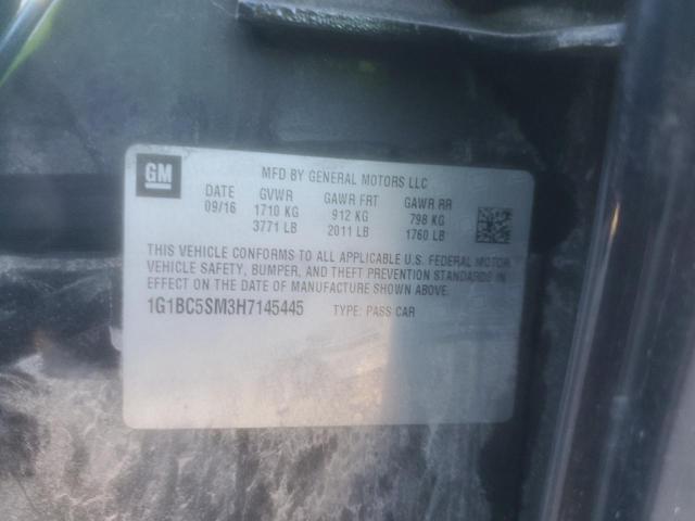 2017 CHEVROLET CRUZE LS - 1G1BC5SM3H7145445