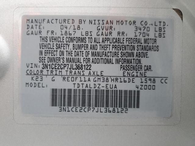 2018 NISSAN VERSA NOTE - 3N1CE2CP7JL368122