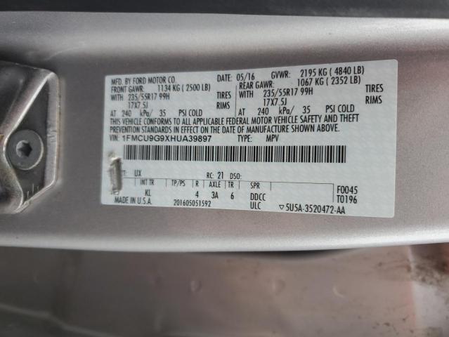 2017 FORD ESCAPE SE - 1FMCU9G9XHUA39897