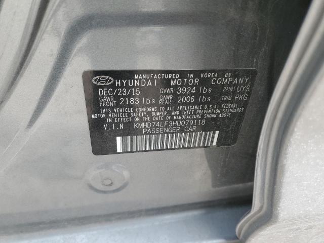 2017 HYUNDAI ELANTRA SE - KMHD74LF3HU079118