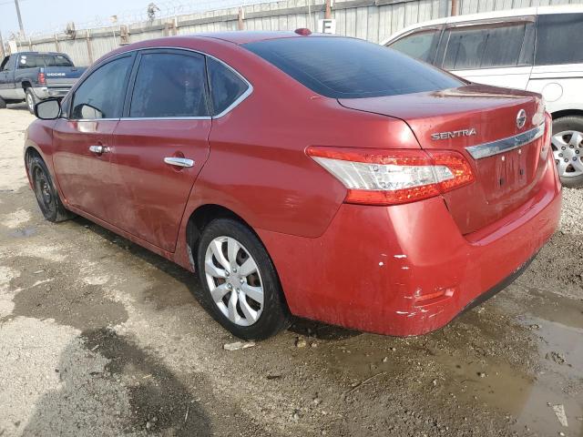 NISSAN SENTRA S 2015 red sedan 4d gas 3N1AB7AP8FL632634 photo #3