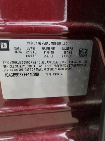2015 BUICK LACROSSE - 1G4GB5G3XFF115289