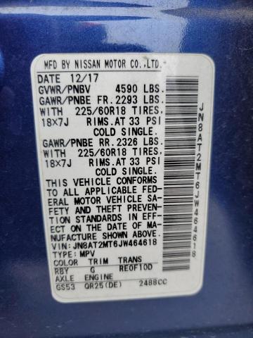 2018 NISSAN ROGUE S - JN8AT2MT6JW464618