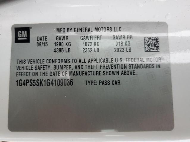 2016 BUICK VERANO - 1G4PS5SK1G4109036