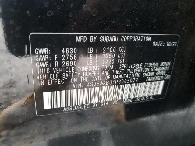 VIN 4S3BWAB64P3005077 2023 SUBARU LEGACY no.12