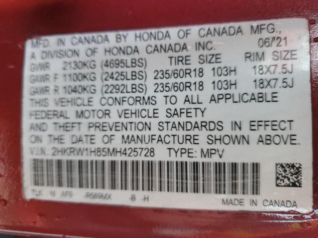 2021 HONDA CR-V EXL - 2HKRW1H85MH425728