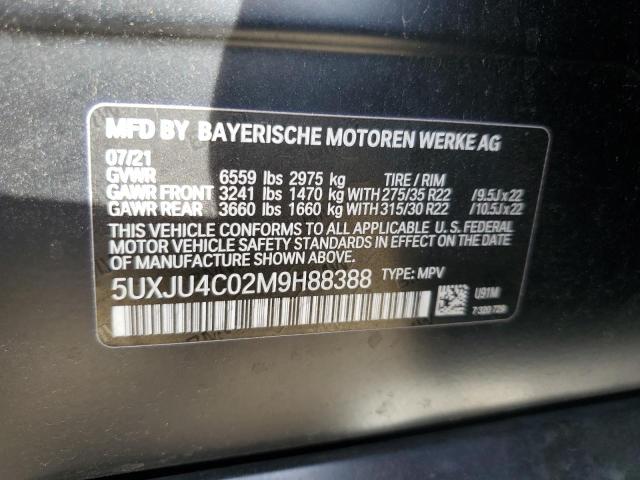 2021 BMW X5 M50I 5UXJU4C02M9H88388