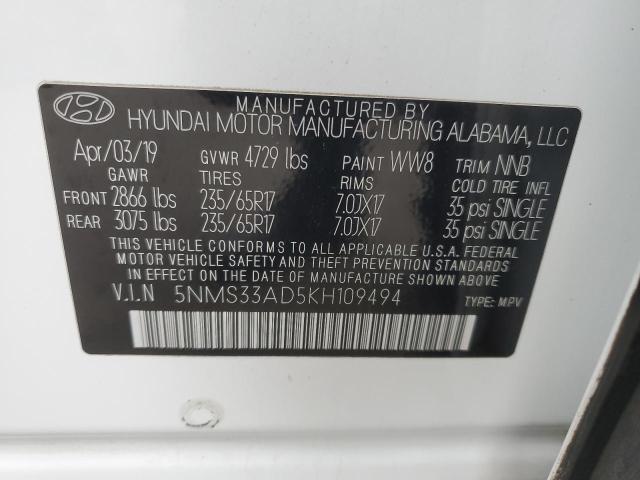 2019 HYUNDAI SANTA FE S - 5NMS33AD5KH109494