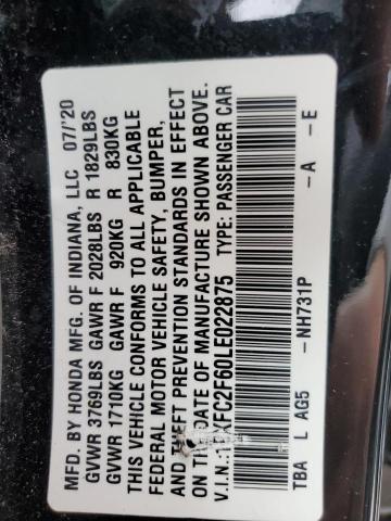 2020 HONDA CIVIC LX - 19XFC2F60LE022875