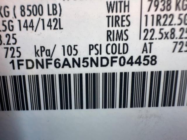 VIN 1FDNF6AN5NDF04458 2022 FORD F650 no.10