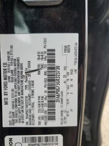 VIN 3FA6P0G75GR323730 2016 FORD FUSION no.12