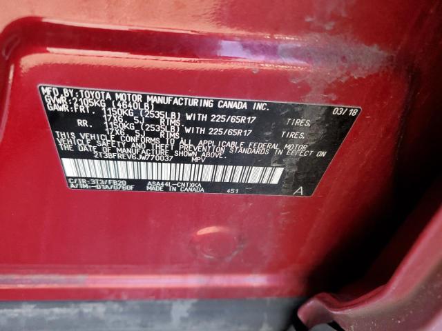 2018 TOYOTA RAV4 LE - 2T3BFREV6JW770037