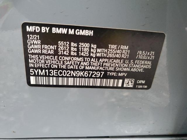 2022 BMW X3 M 5YM13EC02N9K67297