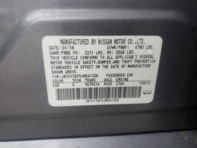 2018 INFINITI Q50 PURE - JN1CV7AP5JM241326
