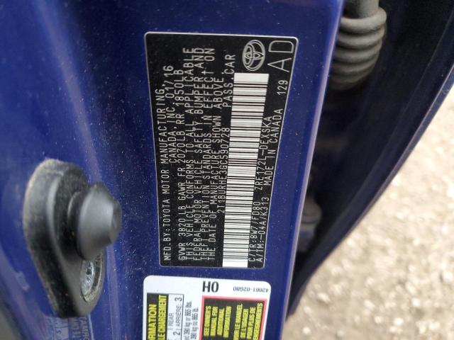 2016 TOYOTA COROLLA L - 2T1BURHE3GC590728