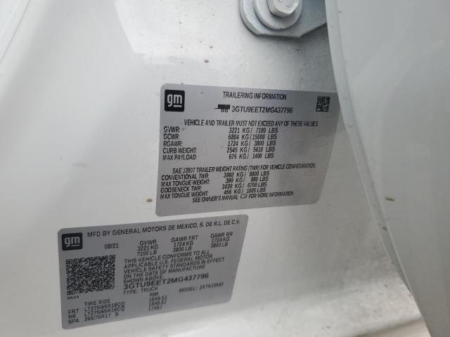 2021 GMC SIERRA K15 - 3GTU9EET2MG437796