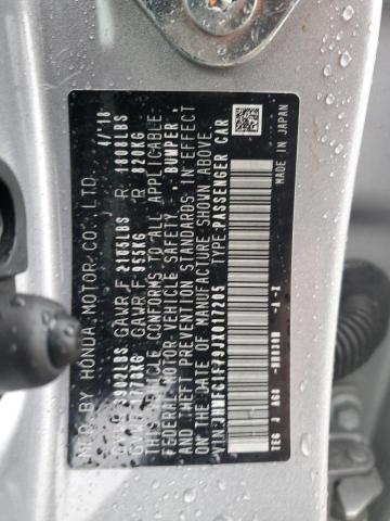 2018 HONDA CIVIC EXL - JHMFC1F79JX017205