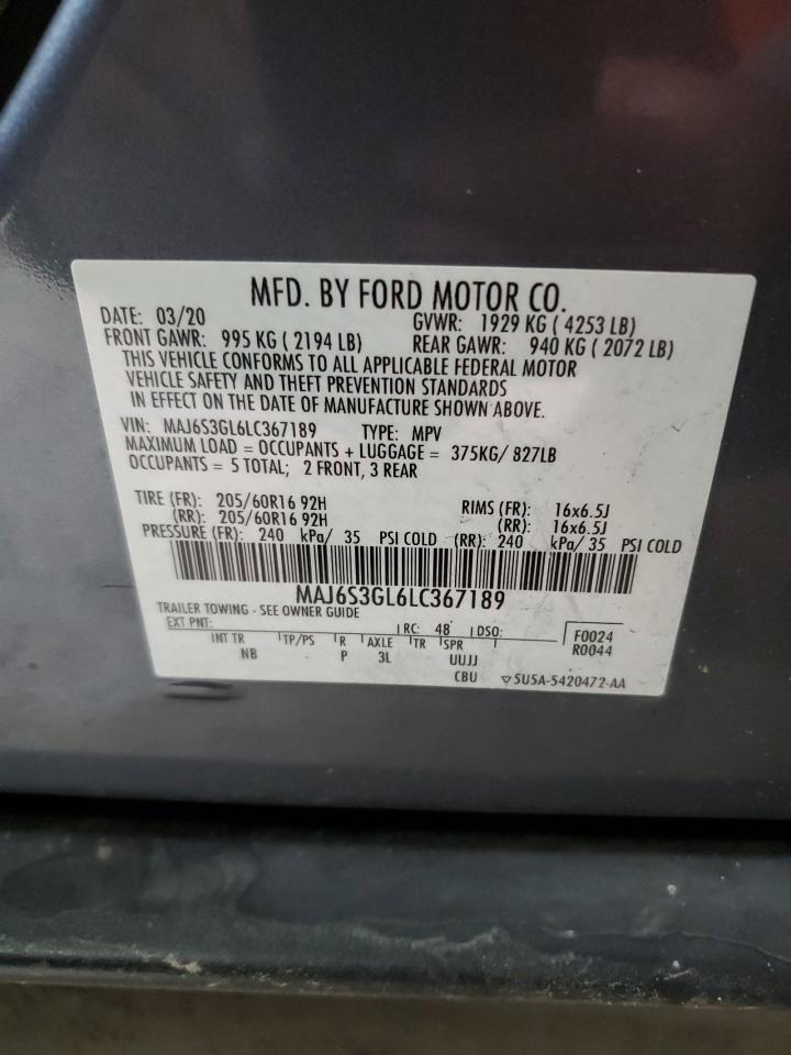 Lot #3048269736 2020 FORD ECOSPORT S