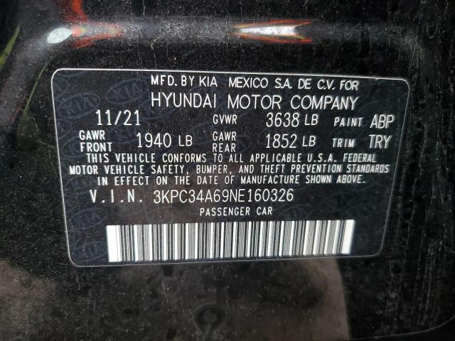 2022 HYUNDAI ACCENT LIM - 3KPC34A69NE160326